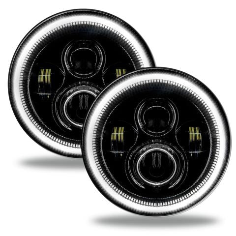 ~(6 lbs. 16X10X5)~ ORACLE 7 IN High Powered LED Headlights - Black Bezel