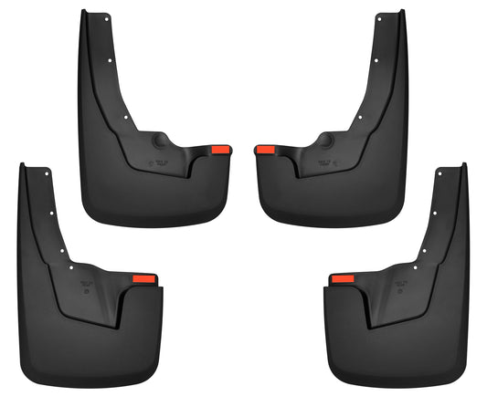 ~(3.7 lbs. 19X13X3)~ Custom Mud GuardsFront and Rear Mud Guard SetTPO - Thermoplastic OlefinBlack
