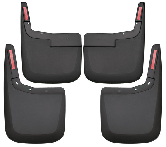 ~(3.7 lbs. 19X13X3)~ Custom Mud GuardsFront and Rear Mud Guard SetTPO - Thermoplastic OlefinBlack