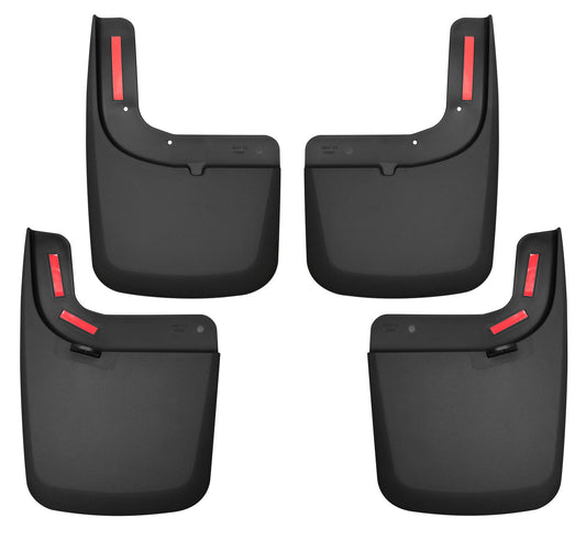 ~(4 lbs. 19X13X6)~ Custom Mud GuardsFront and Rear Mud Guard SetTPO - Thermoplastic OlefinBlack