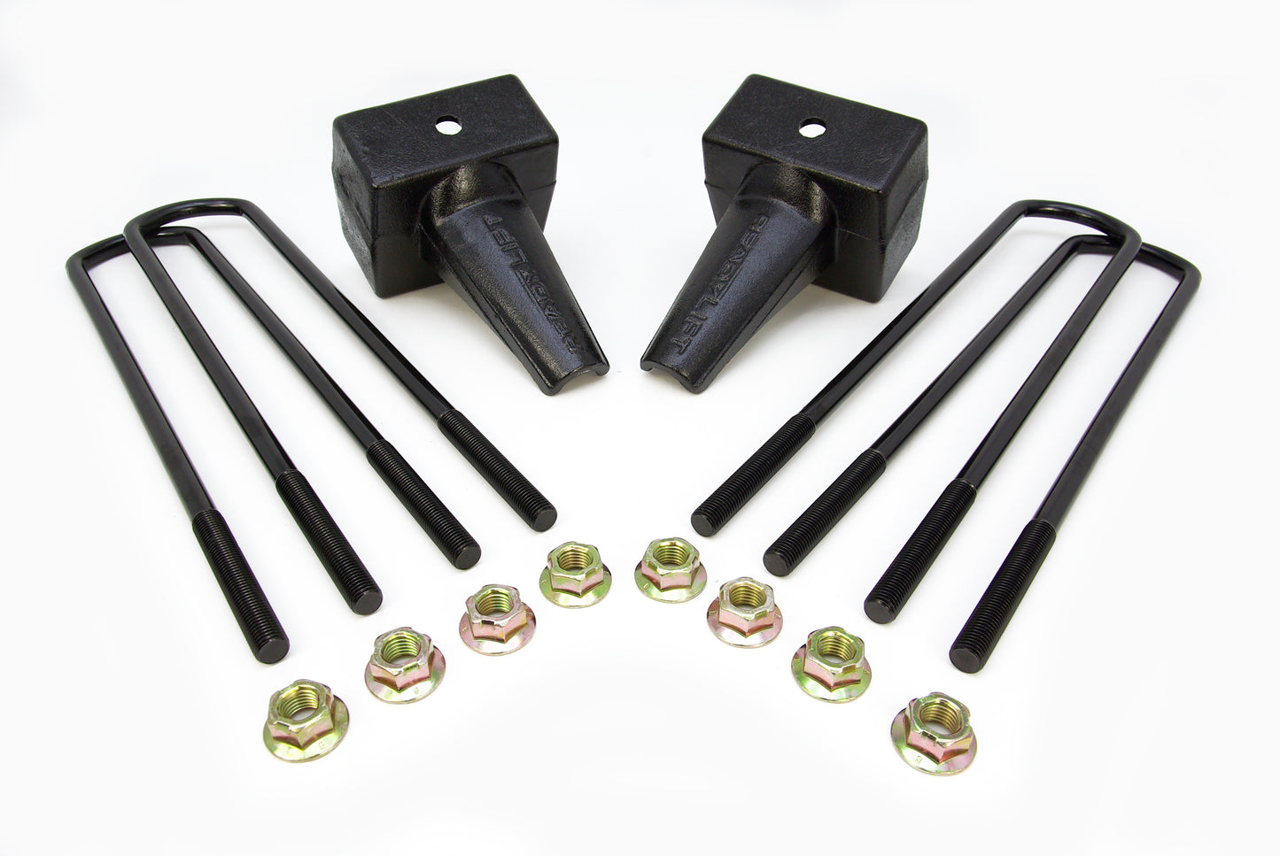 RLS - 5   Tapered Rear Block Kit for 1 Piece Drive Shaft  16.5   U-Bolts Fits Ford F250 F350 F450 2011-2016