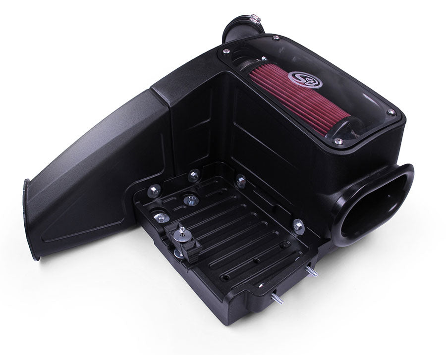 ~(18.8 lbs. 24X15X14)~ Cold Air Intake For 98-03 Ford F250 F350 F450 F550 V8-7.3L Powerstroke Cotton Cleanable Red S B