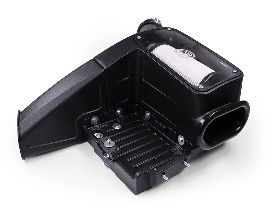 ~(18.6 lbs. 24X15X14)~ Cold Air Intake For 98-03 Ford F250 F350 F450 F550 V8-7.3L Powerstroke Dry Extendable White S B