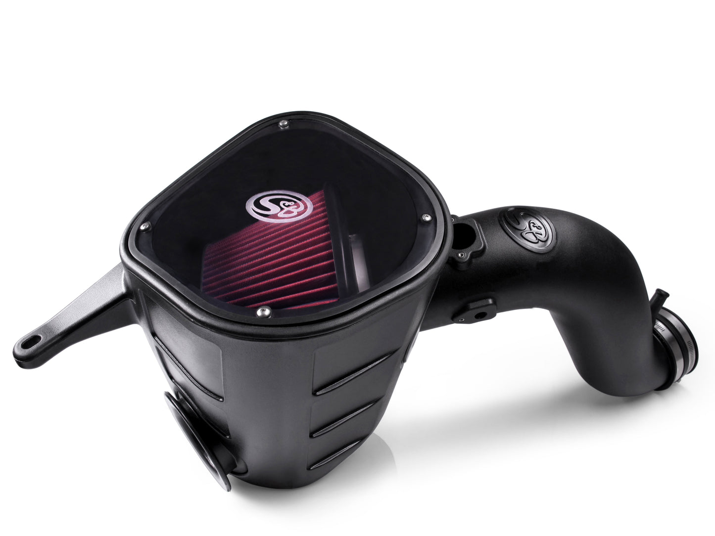 ~(16.6 lbs. 24X15X14)~ Cold Air Intake For 13-18 Dodge Ram 2500 3500 L6-6.7L Cummins Cotton Cleanable Red S B