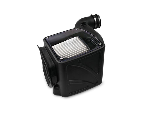 ~(14.1 lbs. 25X17X16)~ Cold Air Intake For 06-07 Chevrolet Silverado GMC Sierra V8-6.6L LLY-LBZ Duramax Dry Extendable White S B