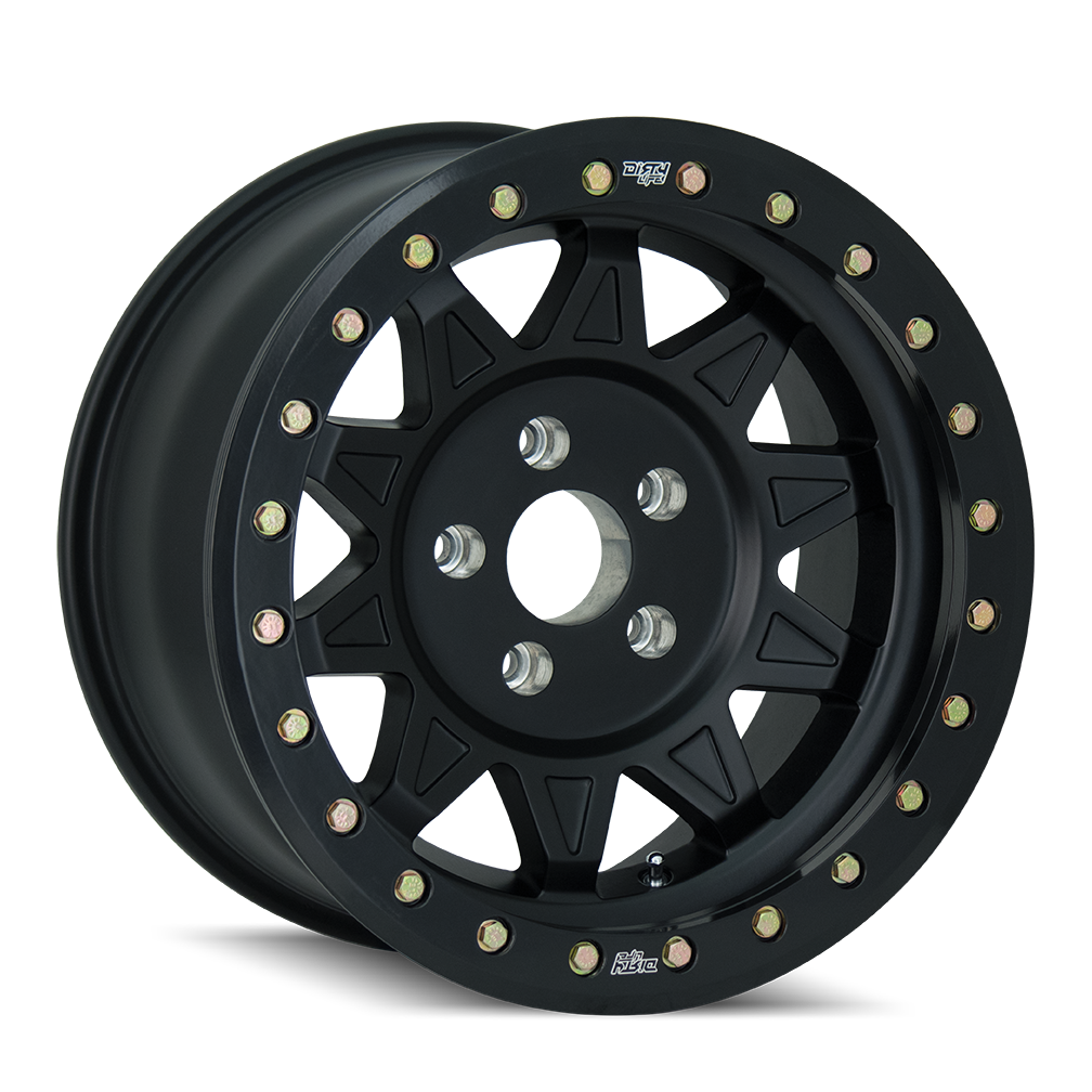 ~(40 lbs. 19X19X10)~ ROADKILL RACE (9302) MATTE BLACK/BLACK BEADLOCK 17X9 5-127 -14MM 71.5MM
