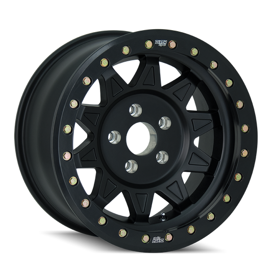 ~(40 lbs. 19X19X10)~ ROADKILL RACE (9302) MATTE BLACK/BLACK BEADLOCK 17X9 5-127 -14MM 71.5MM