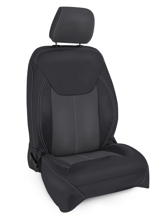 Front Seat Covers for  13- 17 Jeep Wrangler JK 2 door or 4 door (Pair) Black and grey
