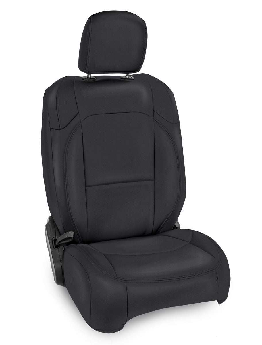Front Seat Covers for Jeep Wrangler JLU 4 door Rubicon (Pair) All Black
