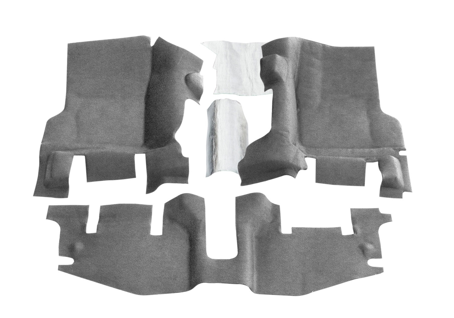 ~(18 lbs. 49X25X9)~ JEEP BEDTRED 97-06 JEEP WRANGLER TJ/LJ FRONT 3PC FLOOR KIT (WITH CENTER CONSOLE) - INCLUDES HEAT SHIELDS