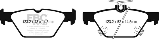~(3.3 lbs. 6X4X4)~ EBC Brakes Redstuff Ceramic Brake Pads