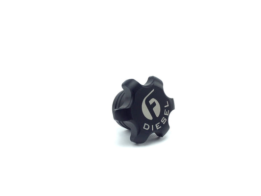 Fleece Performance Black Anodized Billet Fuel Cap for 2013-2018 Cummins