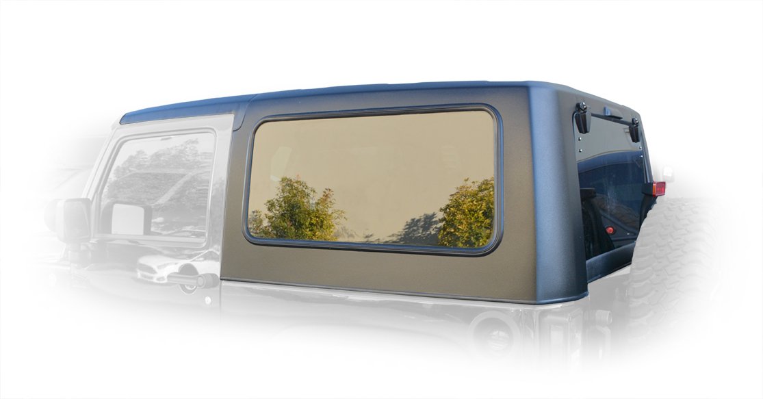~(300 lbs. 90X72X48)~ Jeep JK Hard Top Square Back 07-18 Wrangler JK 2 Door 2 Piece DV8 Offroad