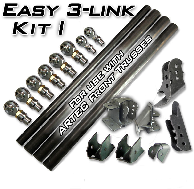 Artec All Products    Easy 3 Link - Kit I - Dual Bracket for Artec Truss - Outside Frame  Chevy   Ford 78-79 - with DOM LK0301