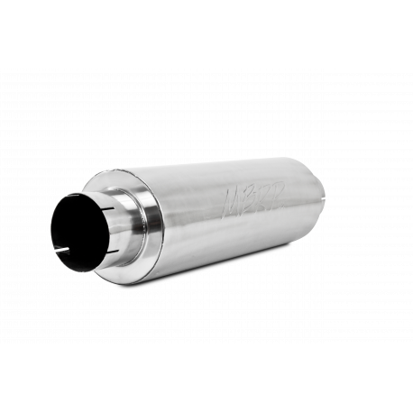 ~(24 lbs. 35X16X8)~  Universal Aluminized Steel Muffler  5in  In/Out 8in Dia. Body 31in Overall