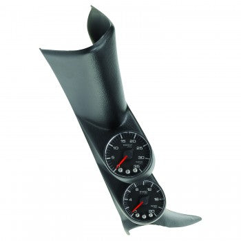 ~(3.1 lbs. 34X7X5)~ DIESEL GAUGE KIT A-PILLAR W/SPKR GM 01-07 BOOST/EGT 35PSI/2Kdegree F BLK SPEK
