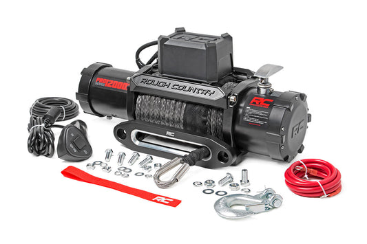 ~(64.2 lbs. 23X13X12)~ 12000lb Pro Series Electric Winch  Synthetic Rope