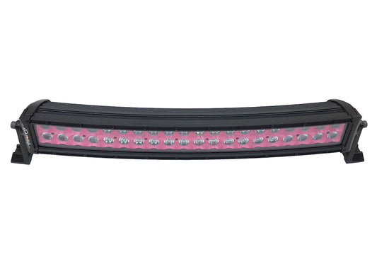 ~(7 lbs. 23X6X5)~ 22 Inch Curved LED Light Bar Dual Row 120 Watt Pink Reflector Spot Ultra ARC Color Series Quake LED