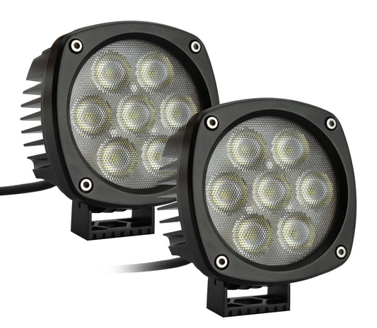 ***Discontinued***~(4.7 lbs. 10X8X8)~ Professional Grade HD Series  4.3in Round Cree LED Spot Light (Pair) - Lifetime Warranty
