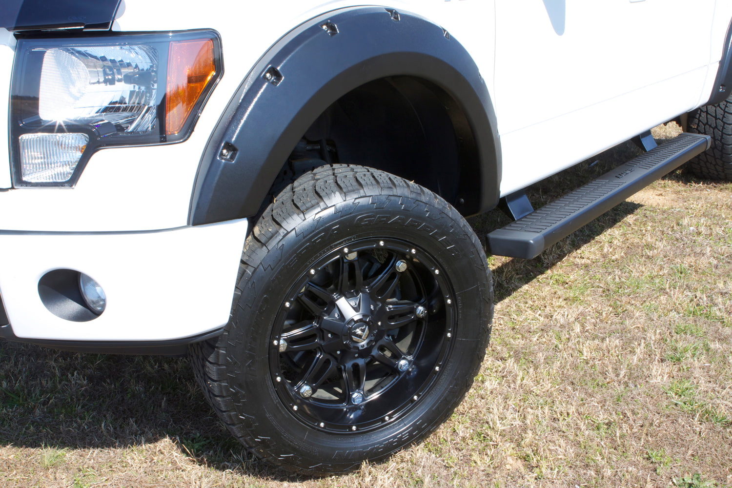 2016-2017 TOYOTA TACOMA BLACK RX-RIVET STYLE 4PC TEXTURED FENDER FLARE ELITE SERIES