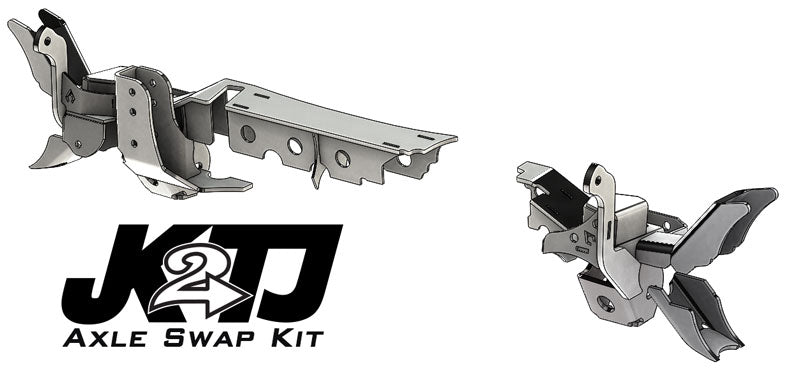 Artec 1993-2006 Jeep TJ LJ ZJ XJ        JK2TJ Front Axle Swap Kit: Dana 44 (Rubicon) LCA brackets with CAM slot TJ4416