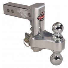~(16.4 lbs. 16X10X4)~ 6 Premium Aluminum Adjustable Hitch - Dual Hitch Ball  T5 Receiver Lock