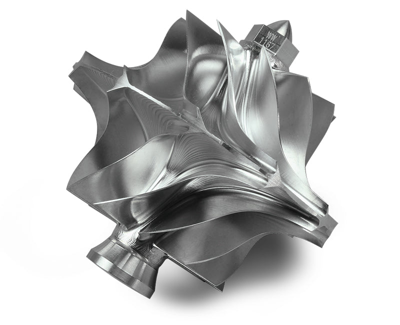 ~(0.2 lbs. 3X3X3)~ 2011-2014 Ford 6.7L PSD Performance Billet Compressor Twin-Blade Wheel for STOCK Turbo Applications - NOT FOR CHASSIS-CAB CONFIGURATION - Wicked Wheel 2 (WW2) Compressor Wheel Series Part #WW1167